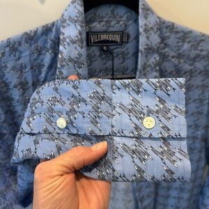 Vilebrequin NWT Men’s S 100% Lightweight Cotton Button Down Collared Shirt